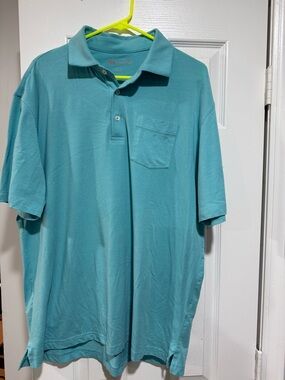 Onward reserve Teal Short-Sleeve Polo with Chest Pocket - men’s large